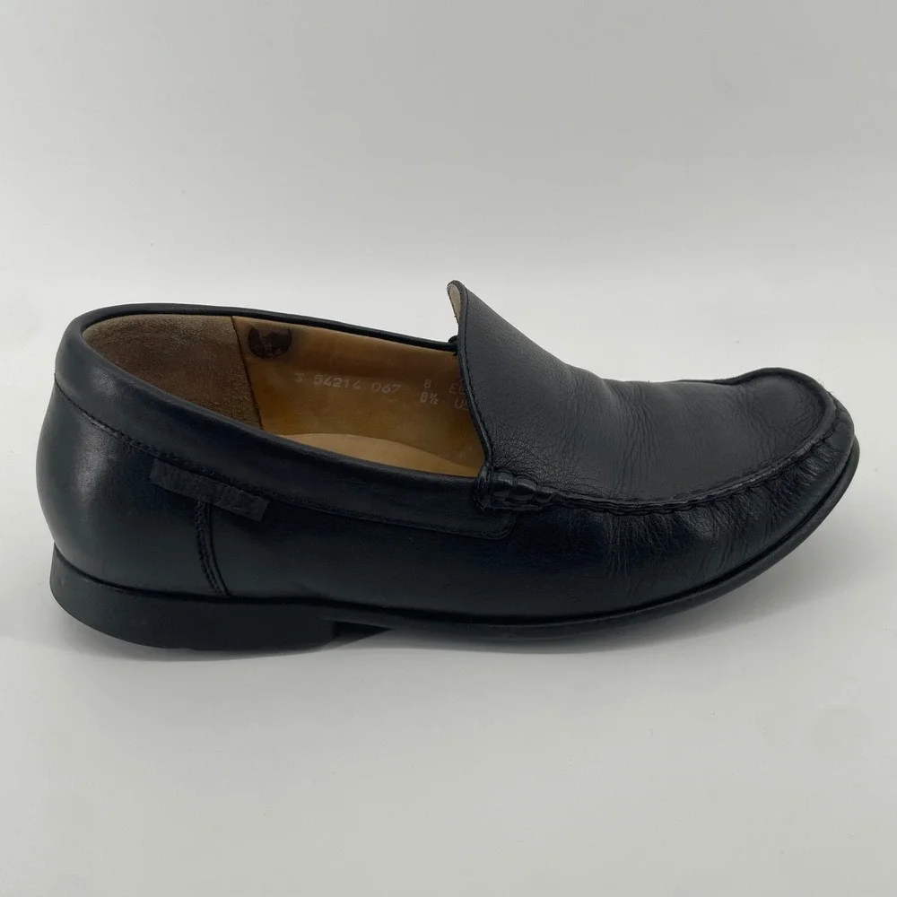 Mephisto Loafers Mens 8.5 Black Leather Cool-Air Slip On Moc Toe 54214 067